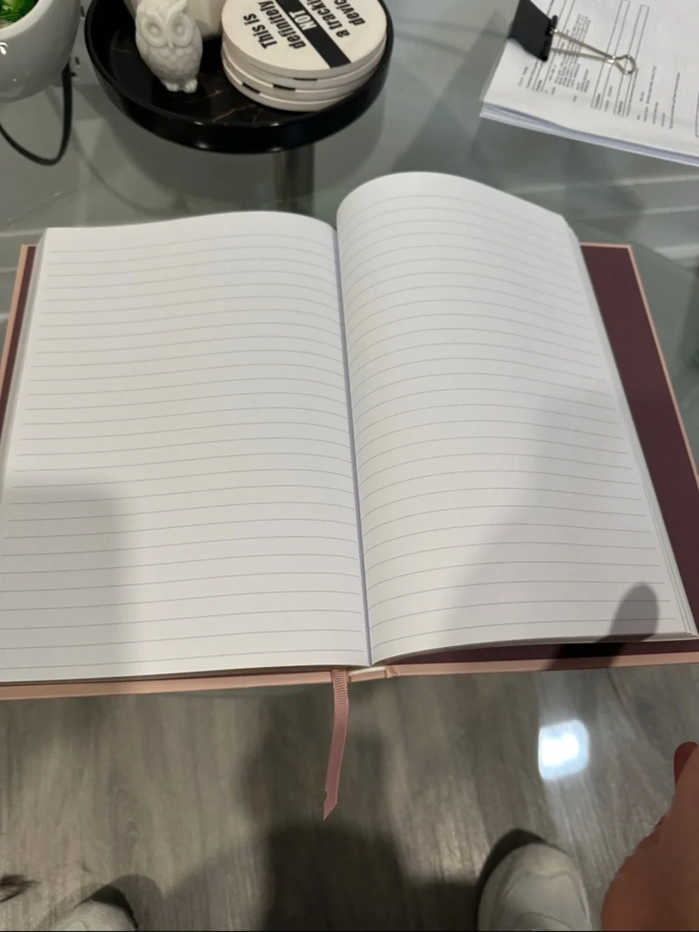 Indigo Pink Celestial Hardcover Notebook with Gold Foil - Picture 4 of 5